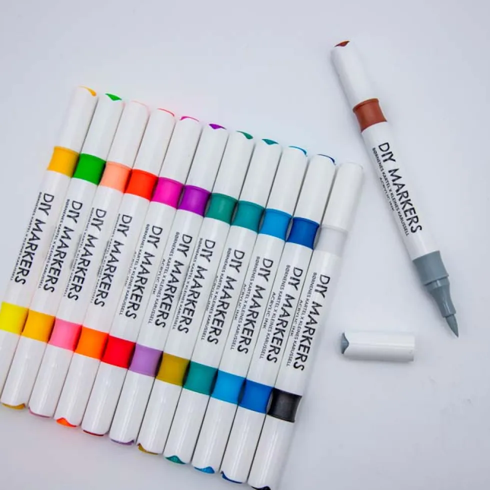 12 Acrylic DIY Markers 2-In-1