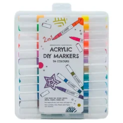 12 Acrylic DIY Markers 2-In-1