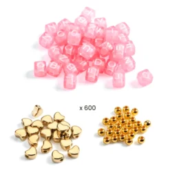 Alfabetperler med Guld Farver