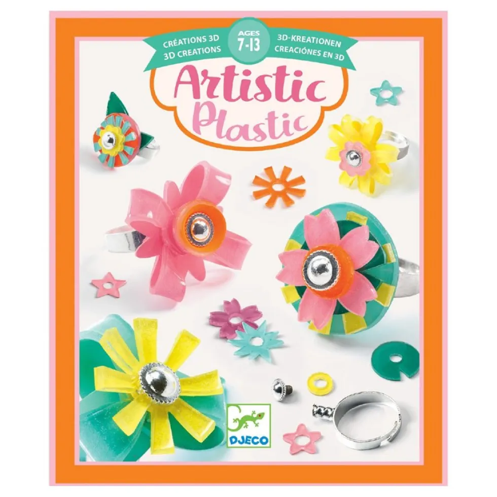 Artistic Plastic DIY Smykkesæt med Ringe