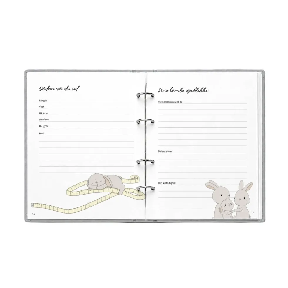 Barnets bog med kanin af Liv Martine & Simone Thorup Eriksen, Grå