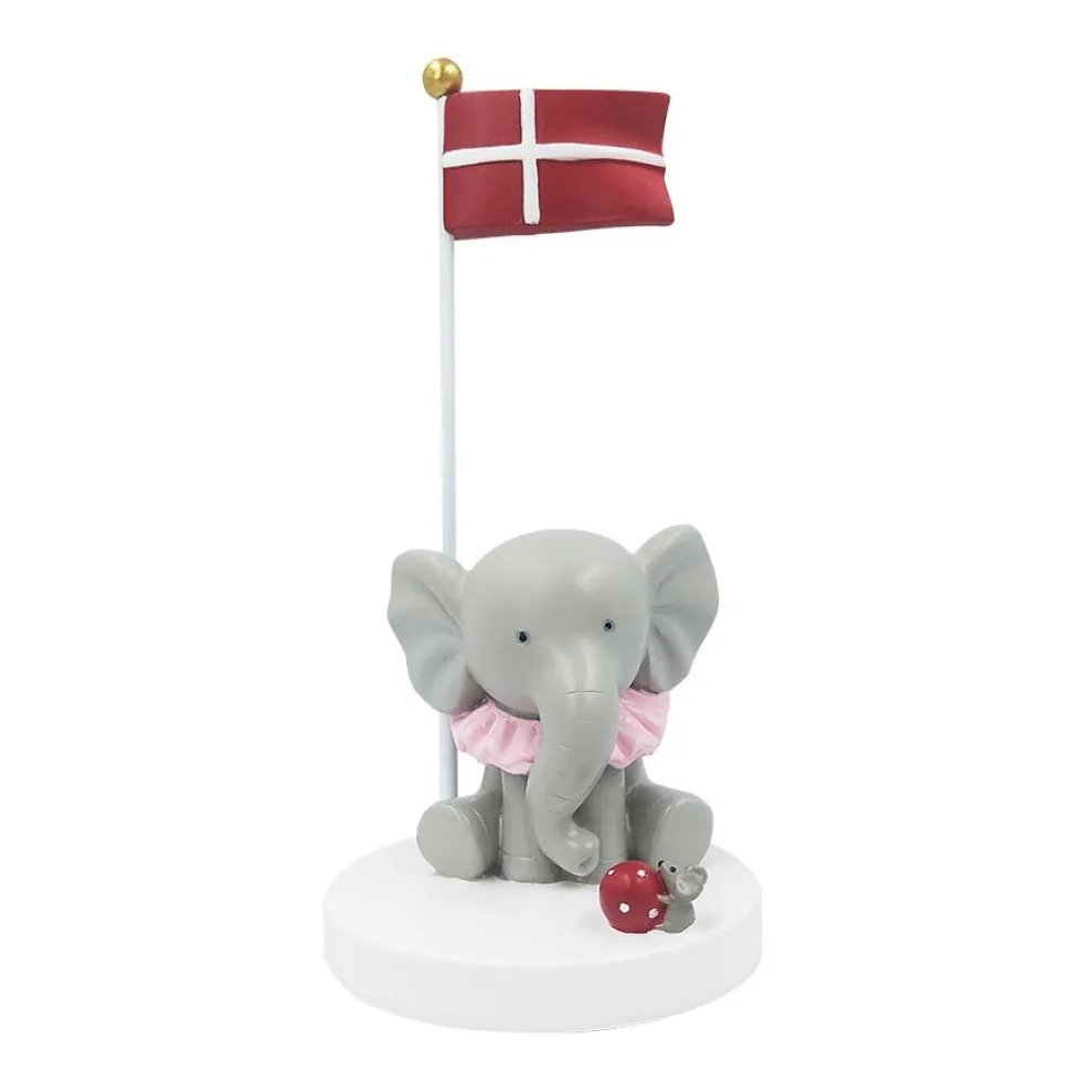 Bordflag Elefant Med Mus Og Bold