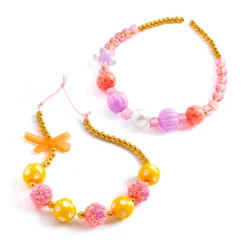 Bubble Plastperler med Guld Farver