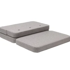 byKlipKlap 3-fold sofa, 140 cm multigrå m grå knap