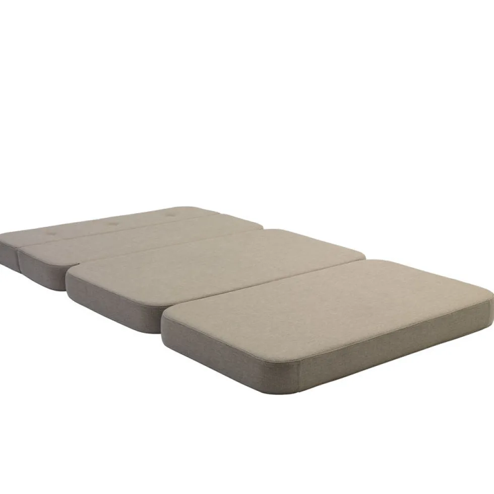 by KlipKlap 3-fold sofa, 120 cm sand med sand knapper