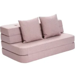 byKlipKlap 3-fold sofa, 120 cm soft rose