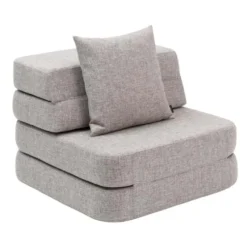 by KlipKlap 3 Fold sofa single soft, multi grå med grå knap