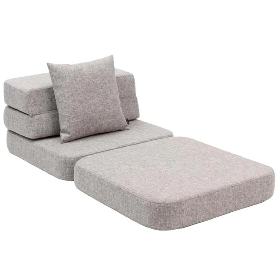 by KlipKlap 3 Fold sofa single soft, beige med sand knap