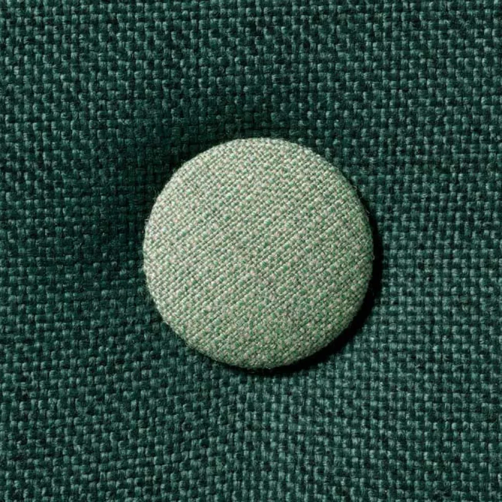 by KlipKlap 3 Fold sofa single soft, dyb grøn med lys grøn knap
