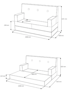 by KlipKlap KK Kids Sofa, beige