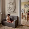 by KlipKlap KK Kids Sofa, brun med sand knap