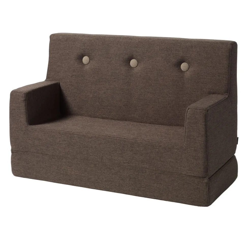 by KlipKlap KK Kids Sofa, brun med sand knap