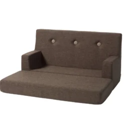 by KlipKlap KK Kids Sofa, brun med sand knap