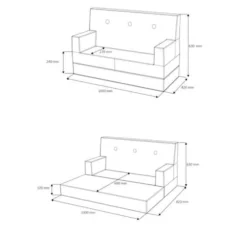 by KlipKlap KK Kids Sofa, soft rose