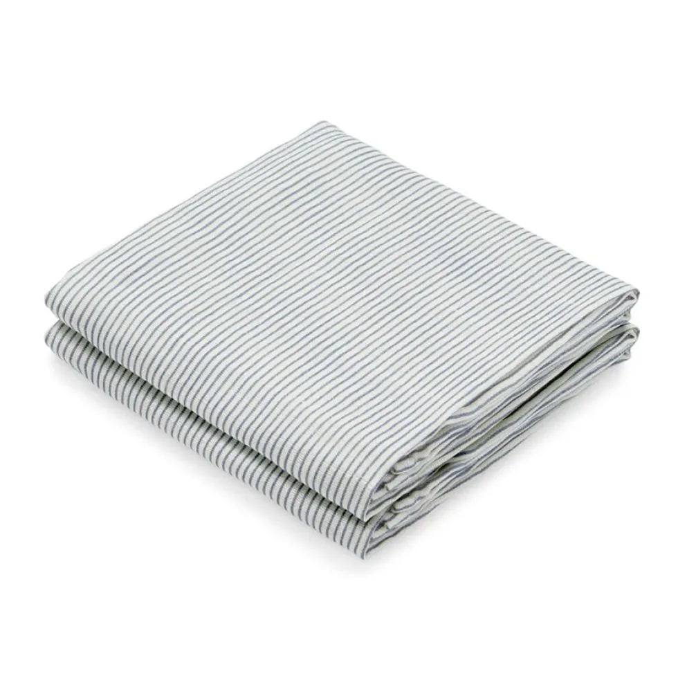 Cam Cam Muslin Stofble Med Tryk 2-pak - Classic Stripes Blue