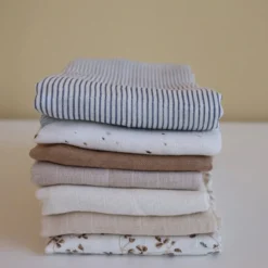 Cam Cam Muslin Stofble Med Tryk 2-pak - Classic Stripes Blue