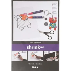 CC hobby krympeplast, 10 ark - gloss transparent