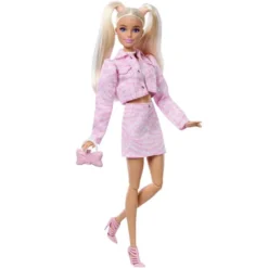Deluxe Style Pink Denim Jacket Blonde