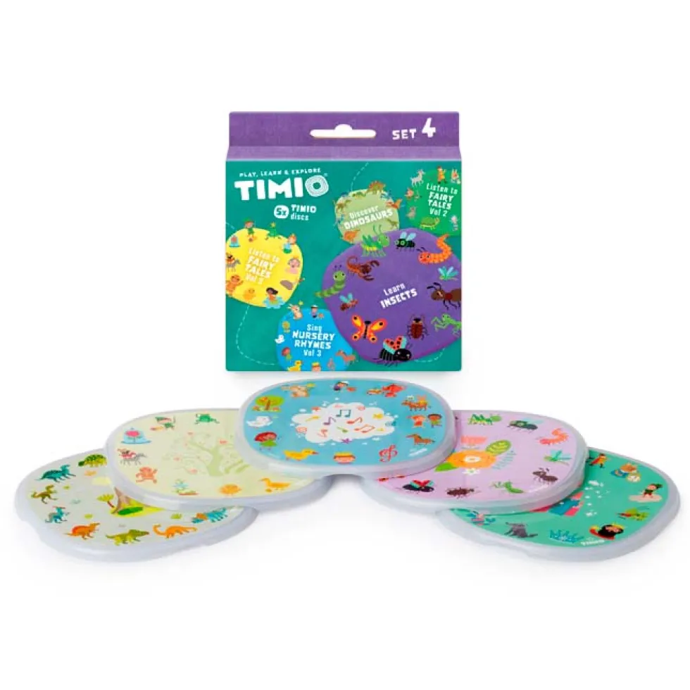 Disc Set 4 Børnesange Eventyr Dinosaurer Og Små Insekter