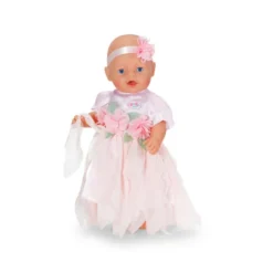 Dukke Fe-blomsterkjole (43 cm)
