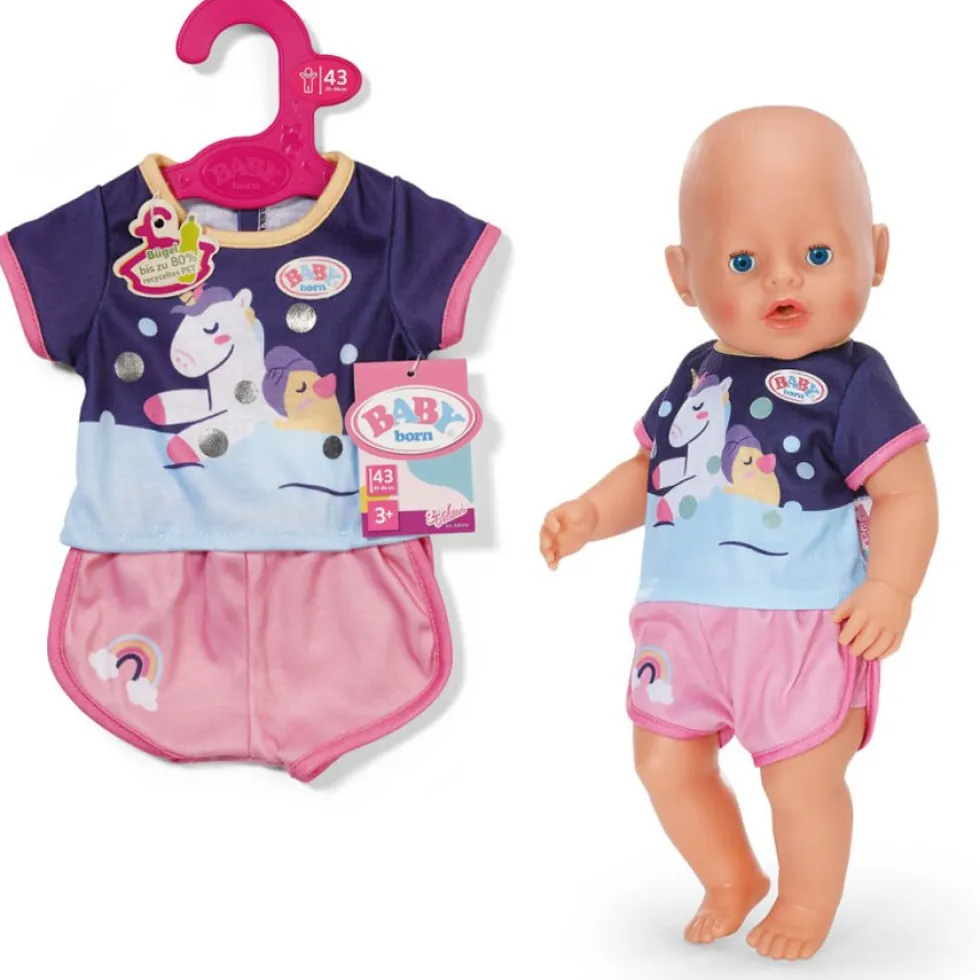 Dukke Pyjamas med Enhjørning (43 cm)