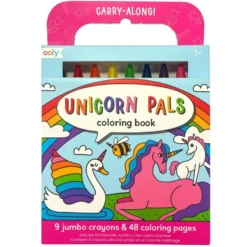 Farvekridt Og Malebog Unicorn Pals Carry Along