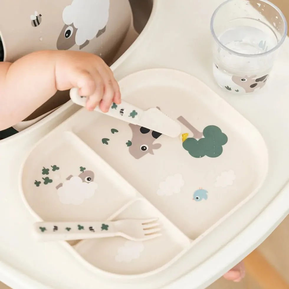 Foodie Bestik Sæt Tiny Farm Sand