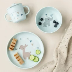 Foodie Spisesæt Med Sugekop Celebration Blå