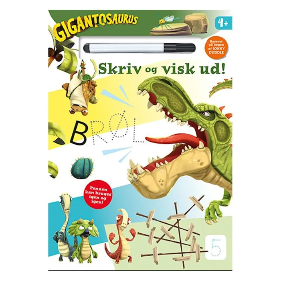 Gigantosaurus - Skriv og visk ud