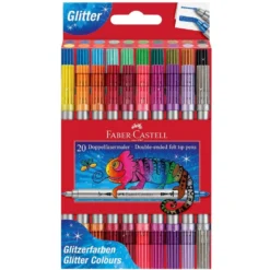 Glitter Tusser med Dobbelt Spids i Tyk/Tynd (20 stk)