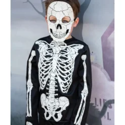 Glow In The Dark Skeletsæt M Maske 5-6 År
