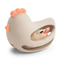 Gribe- Og Bidelegetøj Med Rangle Clucky Sand