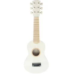 Guitar med 6 strenge, beige