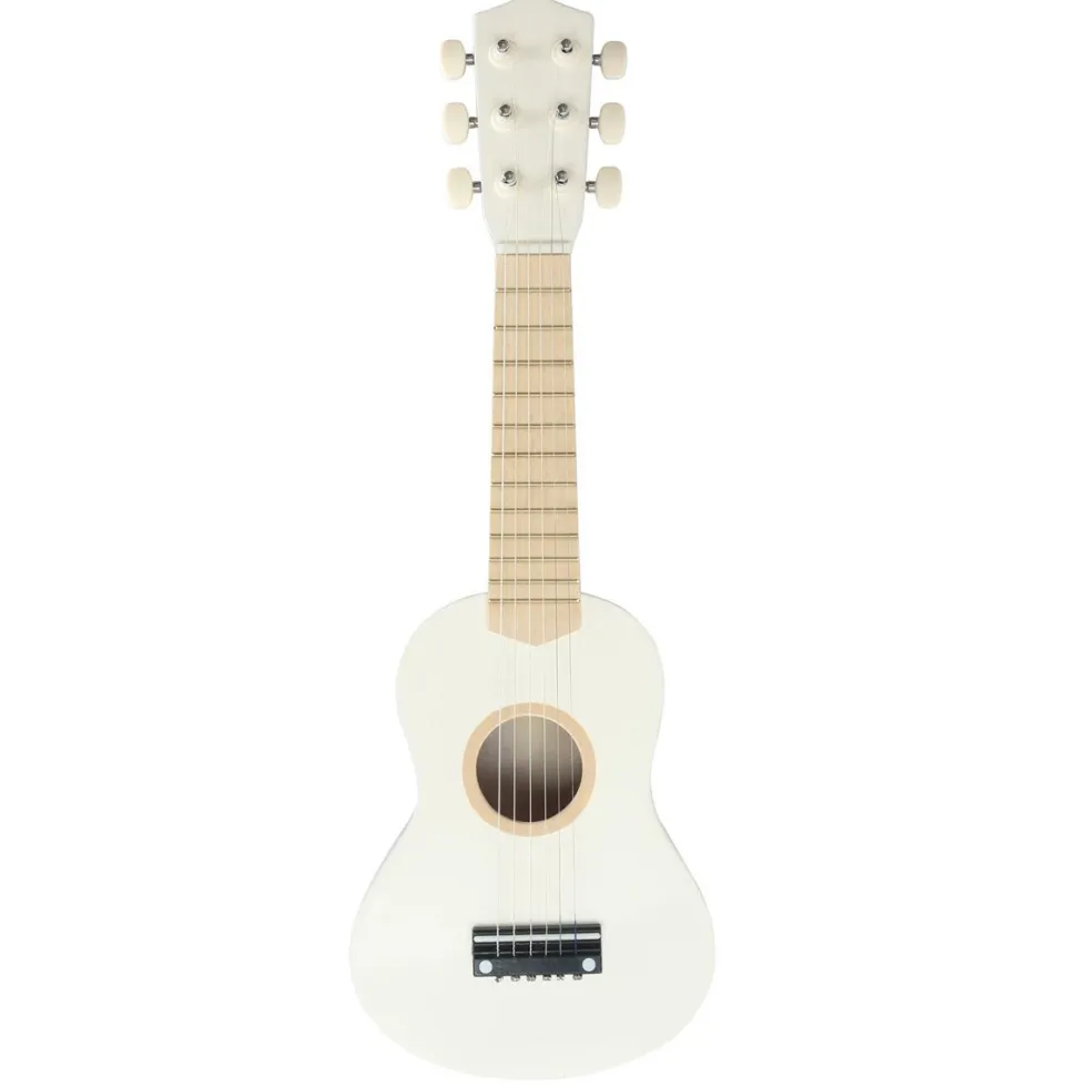Guitar med 6 strenge, beige