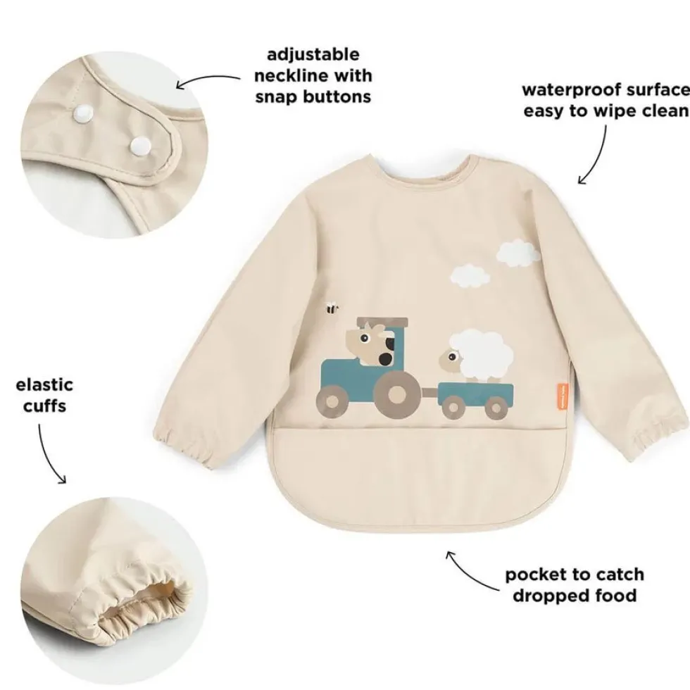Hagesmæk Med Ærmer Tiny Farm Sand