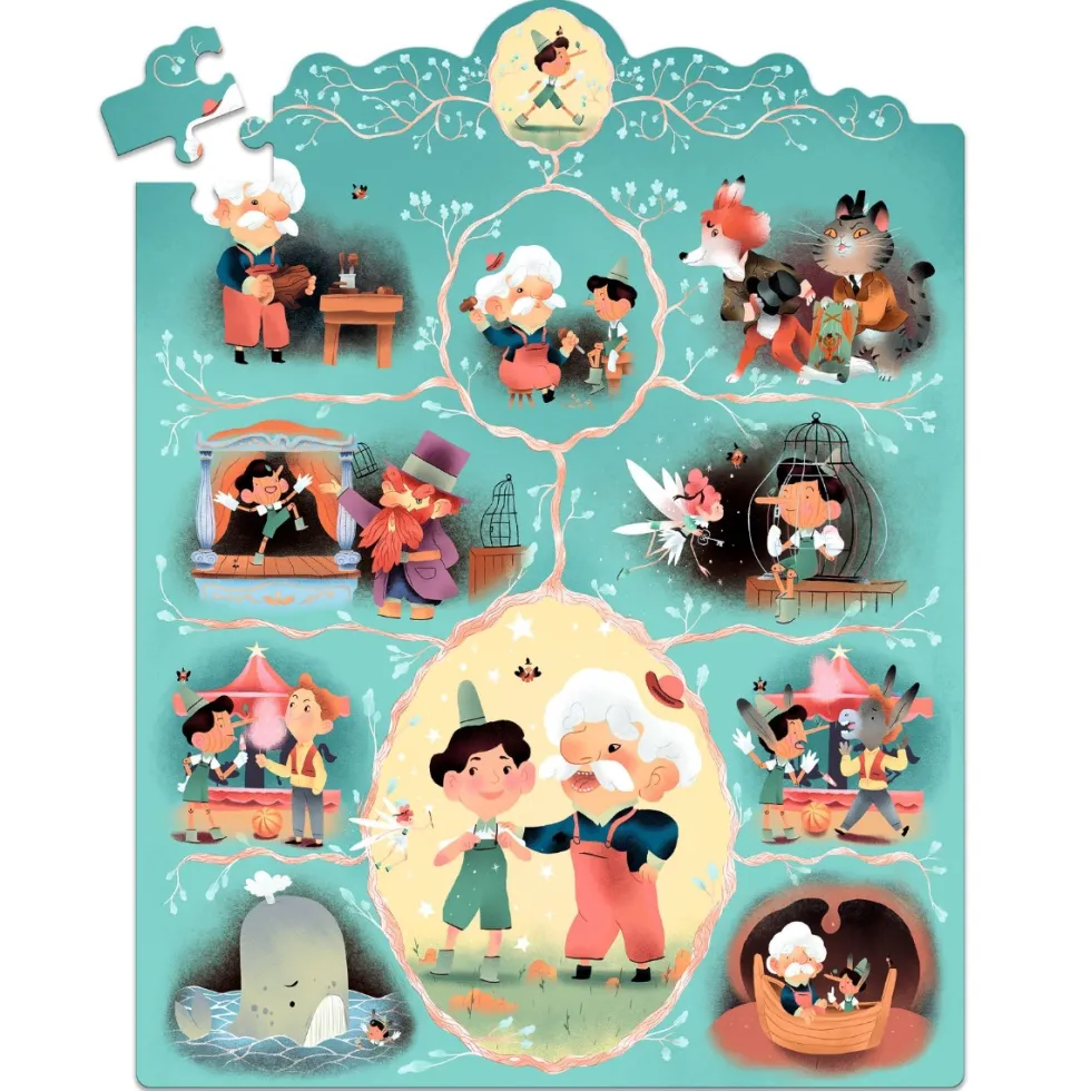Historie Puslespil med Pinocchio (54 brikker)