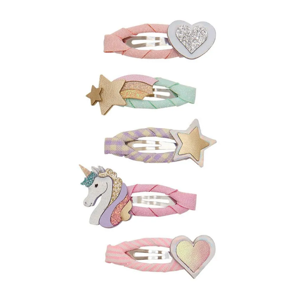 5 Hårspænder Mini Dreamy My Little Unicorn