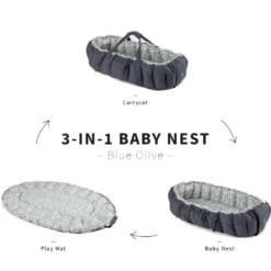 3-I-1 Babynest Blue Ollive