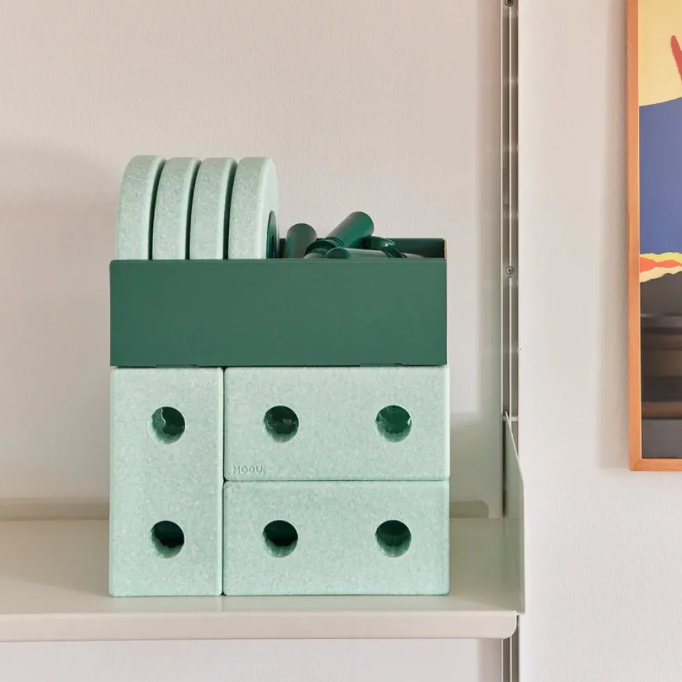 3-i-Gåvogn Ocean Mint/Forest Green (17 dele)