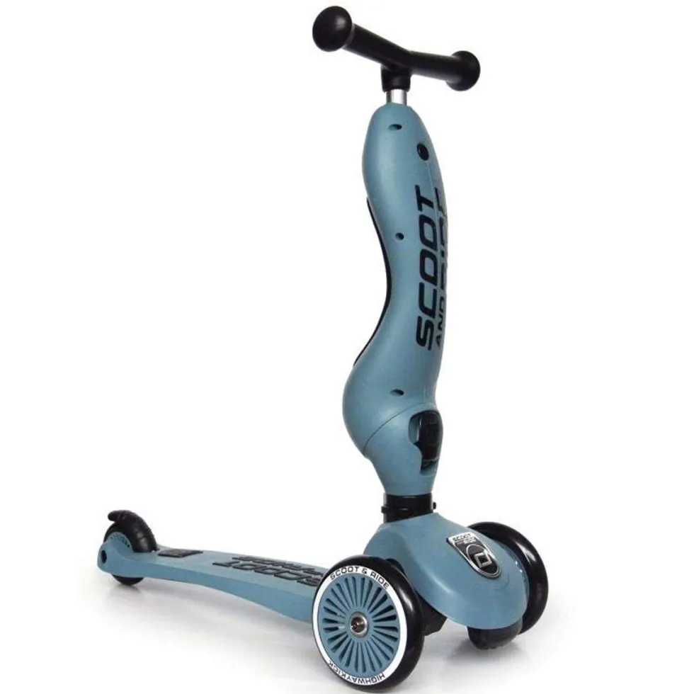 2-i-1 Løbehjul Highway Kick 1 i Steel