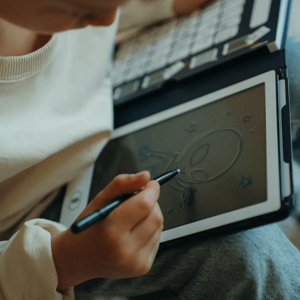 Kidydraw Mini Skitsebog med LCD Skærm, Galaxy