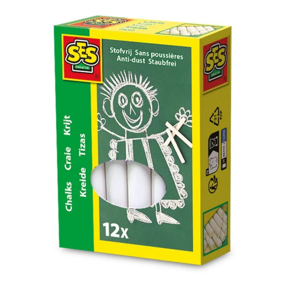 Kridt Hvide (12 stk)
