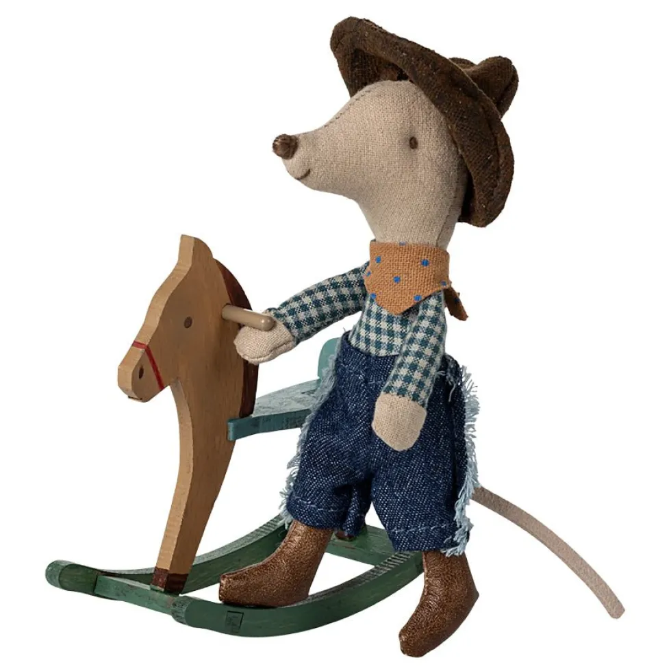 Lillebror Cowboymus På Gyngehest