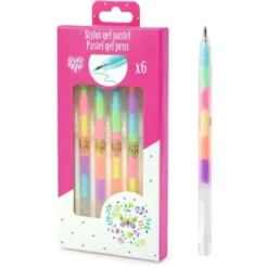 Lovely Paper Regnbue Gelpenne i Pastel (6 stk)