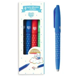Lovely Paper Sletbare Kuglepenne i Klassiske farver (4 stk)