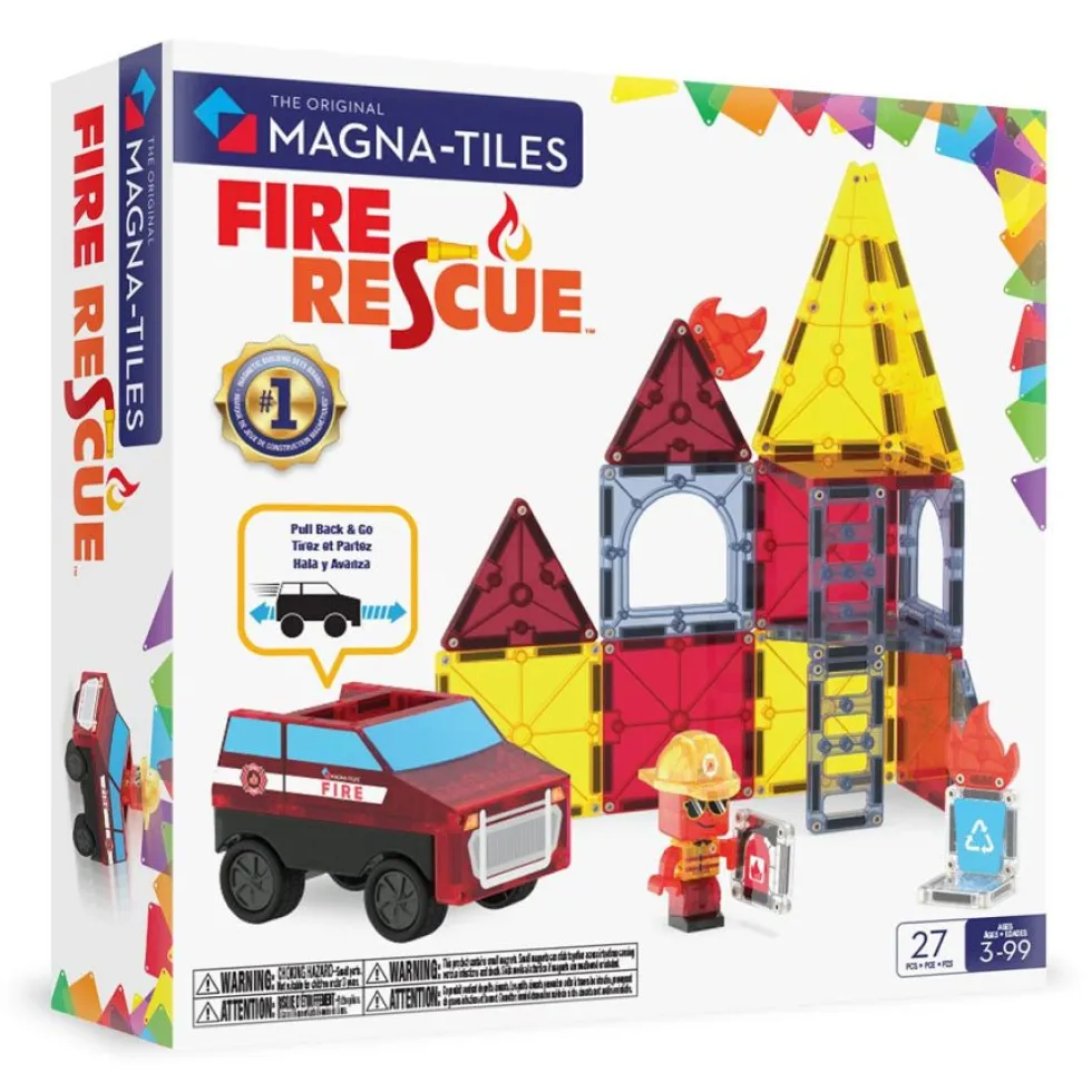 Magna-Tiles Brand- Og Redningsstation, 27 dele
