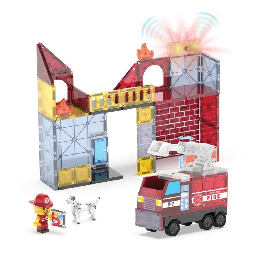 Magna-Tiles Brandstation Med Lys Og Lyd, 50 Dele