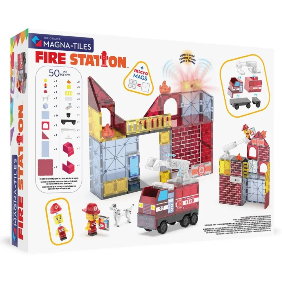 Magna-Tiles Brandstation Med Lys Og Lyd, 50 Dele