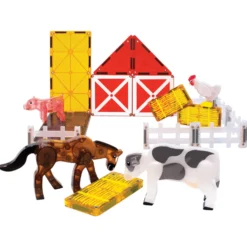 Magna-Tiles byggemagneter, Bondegårdsdyr