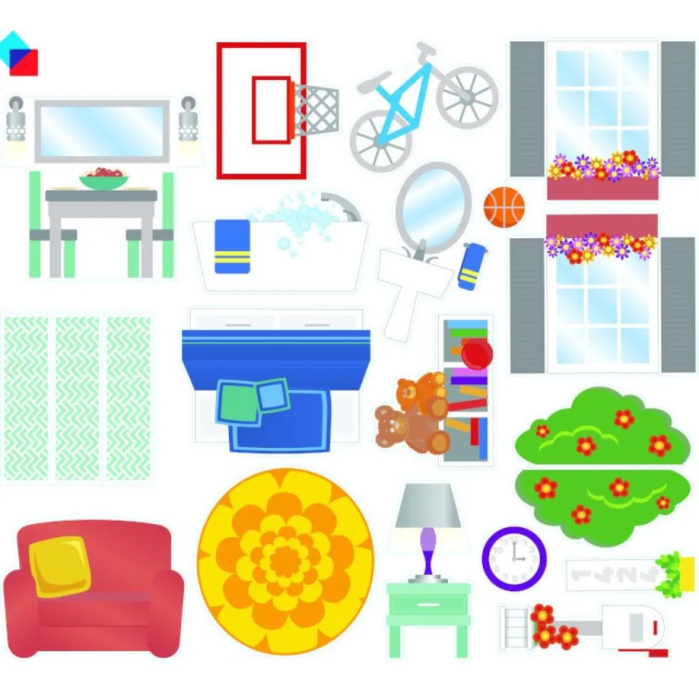 Magna-Tiles byggemagneter, House clear - 28 dele